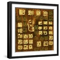 Mayan Abstract Textured Background-Dianka-Framed Art Print