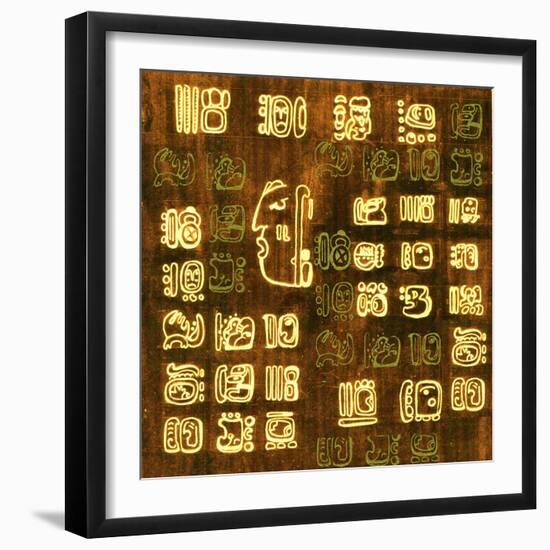 Mayan Abstract Textured Background-Dianka-Framed Art Print