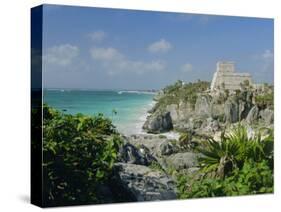 Mayan Archaeological Site, Tulum, Yucatan, Mexico, Central America-John Miller-Stretched Canvas