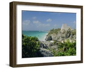 Mayan Archaeological Site, Tulum, Yucatan, Mexico, Central America-John Miller-Framed Photographic Print