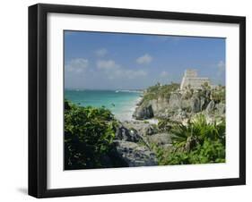 Mayan Archaeological Site, Tulum, Yucatan, Mexico, Central America-John Miller-Framed Photographic Print