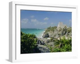 Mayan Archaeological Site, Tulum, Yucatan, Mexico, Central America-John Miller-Framed Photographic Print