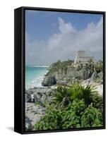Mayan Archaeological Site, Tulum, Yucatan, Mexico, Central America-John Miller-Framed Stretched Canvas