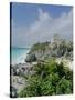 Mayan Archaeological Site, Tulum, Yucatan, Mexico, Central America-John Miller-Stretched Canvas