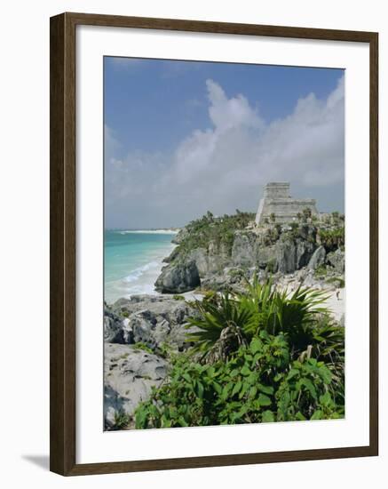 Mayan Archaeological Site, Tulum, Yucatan, Mexico, Central America-John Miller-Framed Photographic Print