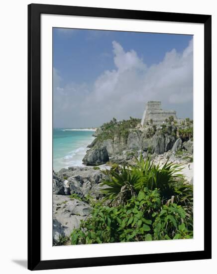 Mayan Archaeological Site, Tulum, Yucatan, Mexico, Central America-John Miller-Framed Photographic Print