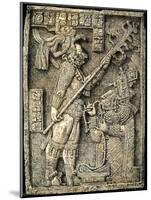 Mayan Bas-Relief of Lady Xoc, Kneeling Before Shield Jaguar, Yaxchilan-null-Mounted Giclee Print
