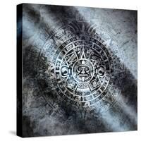 Mayan Calendar On Old Stone-Sateda-Stretched Canvas