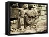 Mayan Carved Stone Skull on Top of East Court, Dating from 8th Century, Copan, Honduras-Christopher Rennie-Framed Stretched Canvas