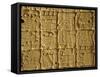 Mayan Carvings on Stela, Tikal, Guatemala, Central America-Upperhall Ltd-Framed Stretched Canvas