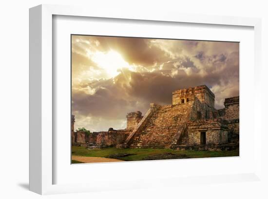 Mayan Castillo Tulum Mexico-null-Framed Art Print