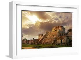 Mayan Castillo Tulum Mexico-null-Framed Art Print