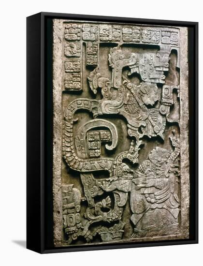 Mayan Glyph-null-Framed Stretched Canvas