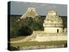 Mayan Observatory and the Great Pyramid Beyond, Chichen Itza, Unesco World Heritage Site, Mexico-Christopher Rennie-Stretched Canvas