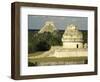 Mayan Observatory and the Great Pyramid Beyond, Chichen Itza, Unesco World Heritage Site, Mexico-Christopher Rennie-Framed Photographic Print