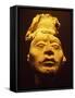 Mayan Plaster Mask, Palenque Ruins Museum, Chiapas, Mexico-Charles Crust-Framed Stretched Canvas