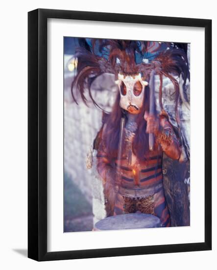 Mayan Rituals and Mystical Dances, Xcaret, Yucatan Peninsula, Mexico-Greg Johnston-Framed Photographic Print