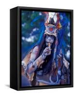 Mayan Rituals and Mystical Dances, Xcaret, Yucatan Peninsula, Mexico-Greg Johnston-Framed Stretched Canvas