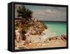 Mayan Ruins Near Cancun-null-Framed Stretched Canvas