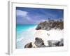 Mayan Ruins Overlooking the Caribbean Sea and Beach at Tulum, Yucatan Peninsula, Mexico-Sakis Papadopoulos-Framed Photographic Print