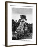 Mayan Ruins, Tikal, Guatemala, 19th Century-Alexandre De Bar-Framed Giclee Print