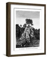 Mayan Ruins, Tikal, Guatemala, 19th Century-Alexandre De Bar-Framed Giclee Print