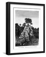 Mayan Ruins, Tikal, Guatemala, 19th Century-Alexandre De Bar-Framed Giclee Print