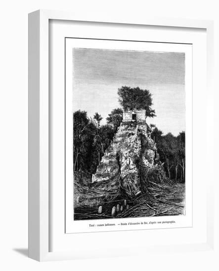 Mayan Ruins, Tikal, Guatemala, 19th Century-Alexandre De Bar-Framed Giclee Print