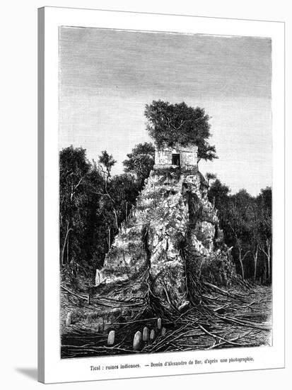 Mayan Ruins, Tikal, Guatemala, 19th Century-Alexandre De Bar-Stretched Canvas