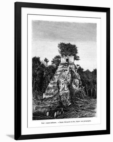 Mayan Ruins, Tikal, Guatemala, 19th Century-Alexandre De Bar-Framed Giclee Print