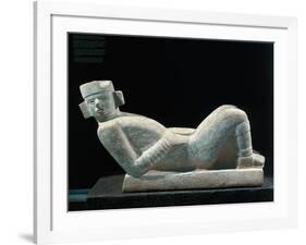 Mayan Statue of Chac Mool, from Chichen Itza, 11th Century-null-Framed Giclee Print