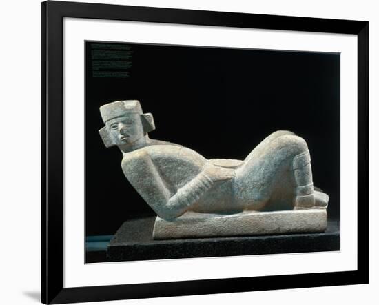 Mayan Statue of Chac Mool, from Chichen Itza, 11th Century-null-Framed Giclee Print