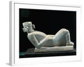 Mayan Statue of Chac Mool, from Chichen Itza, 11th Century-null-Framed Giclee Print