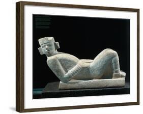 Mayan Statue of Chac Mool, from Chichen Itza, 11th Century-null-Framed Giclee Print