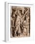 Mayan Stone Relief of Xoc Performing a Blood-Letting Ritual-null-Framed Premium Giclee Print