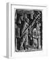 Mayan Stone Relief of Xoc Performing a Blood-Letting Ritual-null-Framed Giclee Print