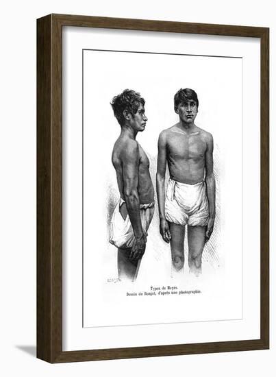 Mayan Types, Yucatán, Mexico, 19th Century-E Ronjat-Framed Giclee Print