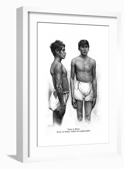 Mayan Types, Yucatán, Mexico, 19th Century-E Ronjat-Framed Giclee Print