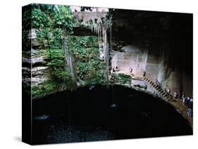 Mayans Ruins, East of Chichen Itza, Into the Cenote, Mexico-Charles Sleicher-Stretched Canvas