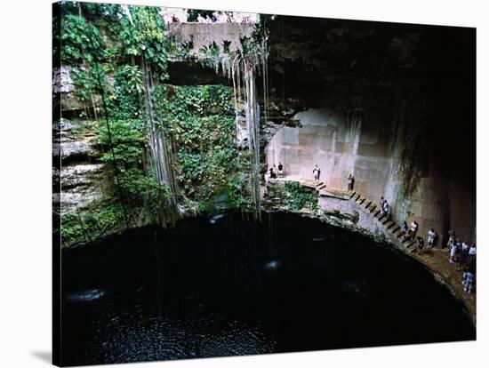 Mayans Ruins, East of Chichen Itza, Into the Cenote, Mexico-Charles Sleicher-Stretched Canvas