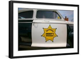 Mayberry Sheriff's Department Police Car in Mount Airy, North Carolina, the town featured in "Ma...-null-Framed Photographic Print