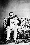 Emperor Napoléon III with the Prince Imperial, C.1860-Mayer and Pierson-Framed Photographic Print