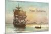 Mayflower and Rowboat-null-Mounted Art Print