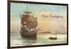 Mayflower and Rowboat-null-Framed Art Print