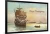 Mayflower and Rowboat-null-Framed Art Print