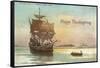 Mayflower and Rowboat-null-Framed Stretched Canvas