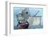 Mayflower II at Sea-null-Framed Photographic Print