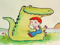 Crocodile Hug, or Best Friends-Maylee Christie-Framed Giclee Print