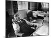 Mayor Fiorello LaGuardia Blowing Smoke Rings Sitting at Desk in His Office-William C^ Shrout-Mounted Photographic Print