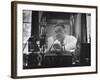 Mayor Fiorello LaGuardia Speaking on the Radio-William C^ Shrout-Framed Photographic Print